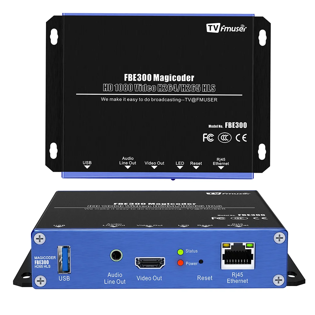 

Fmuser FBE300 H.264 H.265 HEVC HD Encoding IPTV Transcoder for HTTP RTSP RTMP, IP Decoder Live Stream 1080i video convert