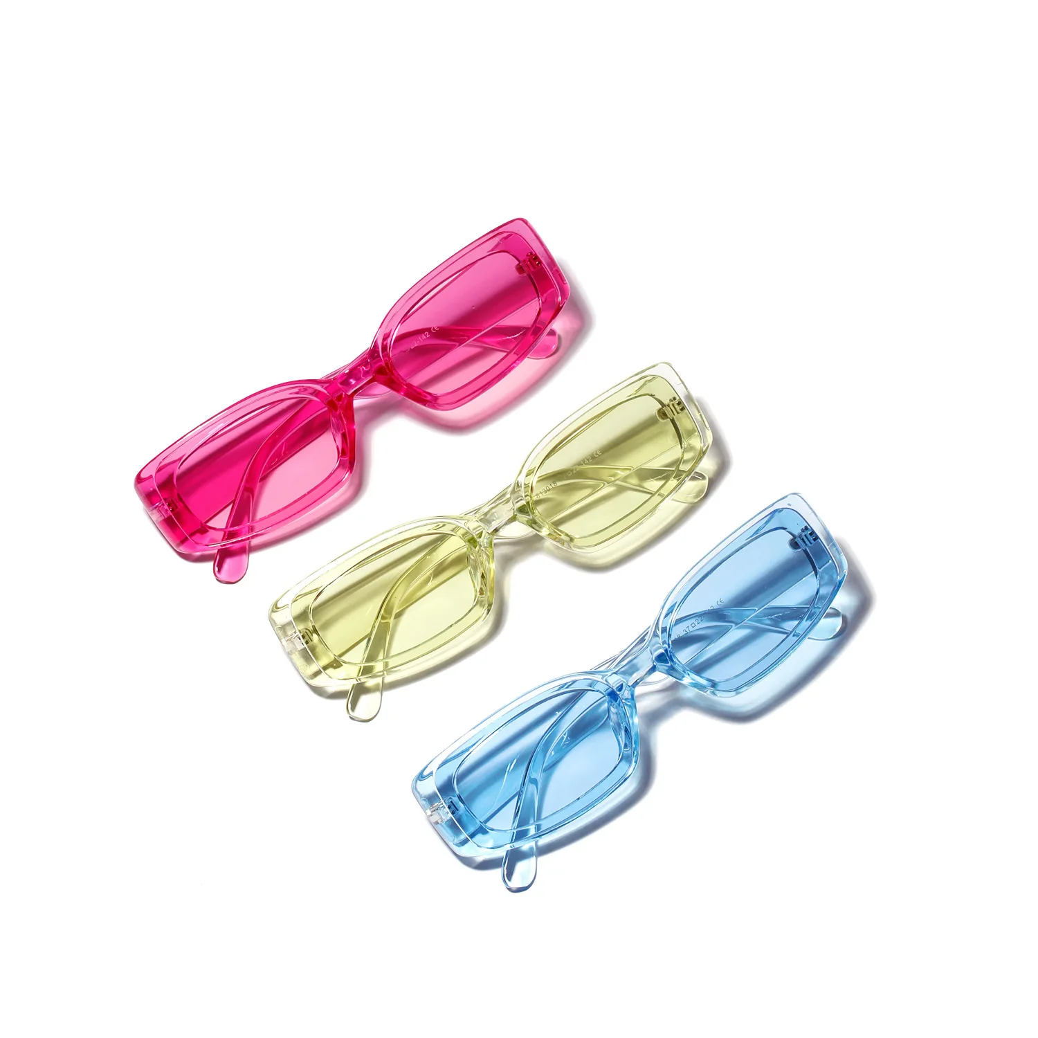 

DDA37 2020 Popular UV 400 Exquisite Transparent Sun Glasses Newest Colorful Square Candy Multi Color Fashion Clear Sunglasses, 6colors