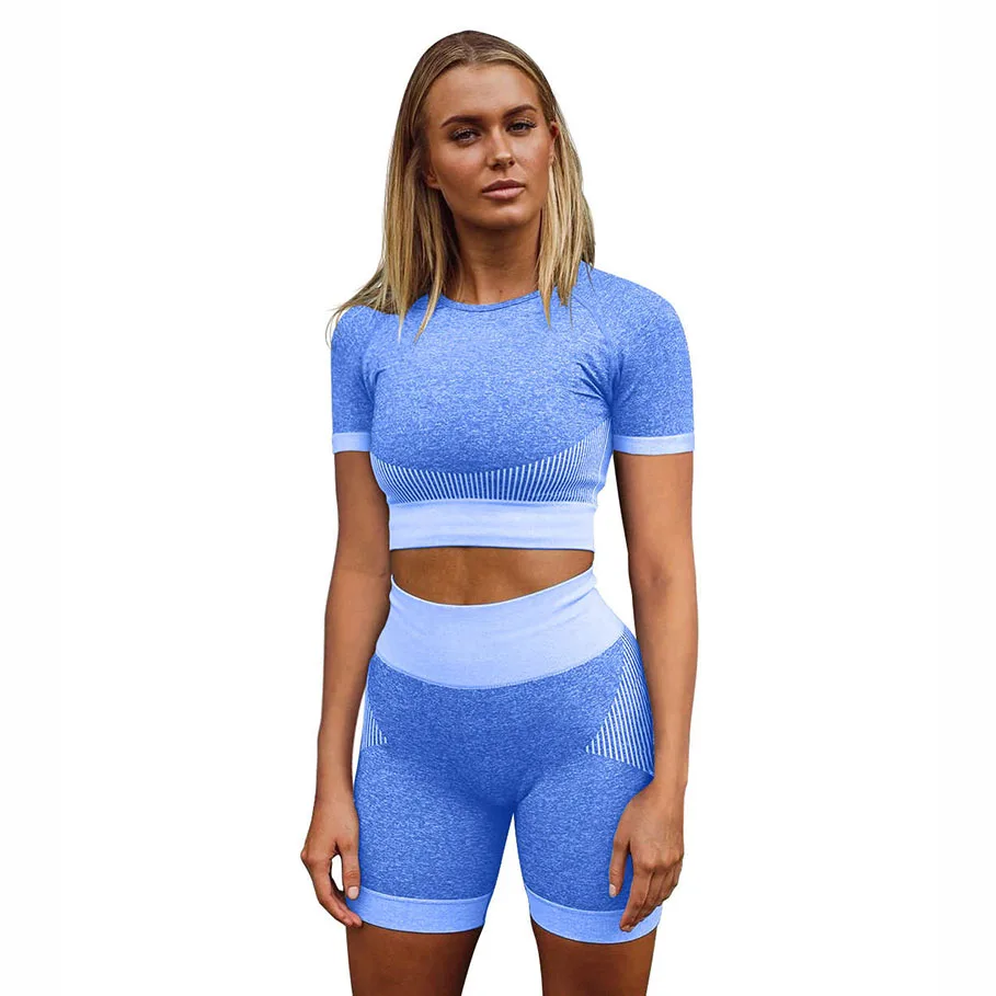 

Breast pad elegant women fitness shirt yoga wear seamless leggings yoga seamle BK415, Gray.dark green, black, blue