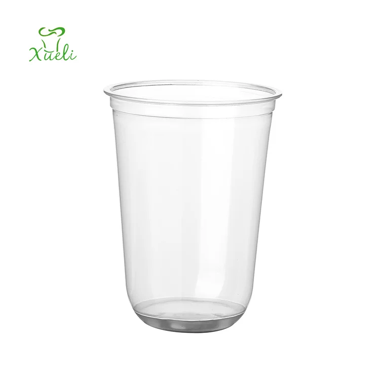 

Clear PET Custom Printed Milkshake Smoothie Plastic Cup With Dome Lid Clear PET plastic cups with lid, Customized color