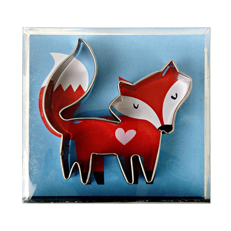 

1pc Stainless Steel fox Animal Cookie Cutter Cake Decoration Baking Mold Tools