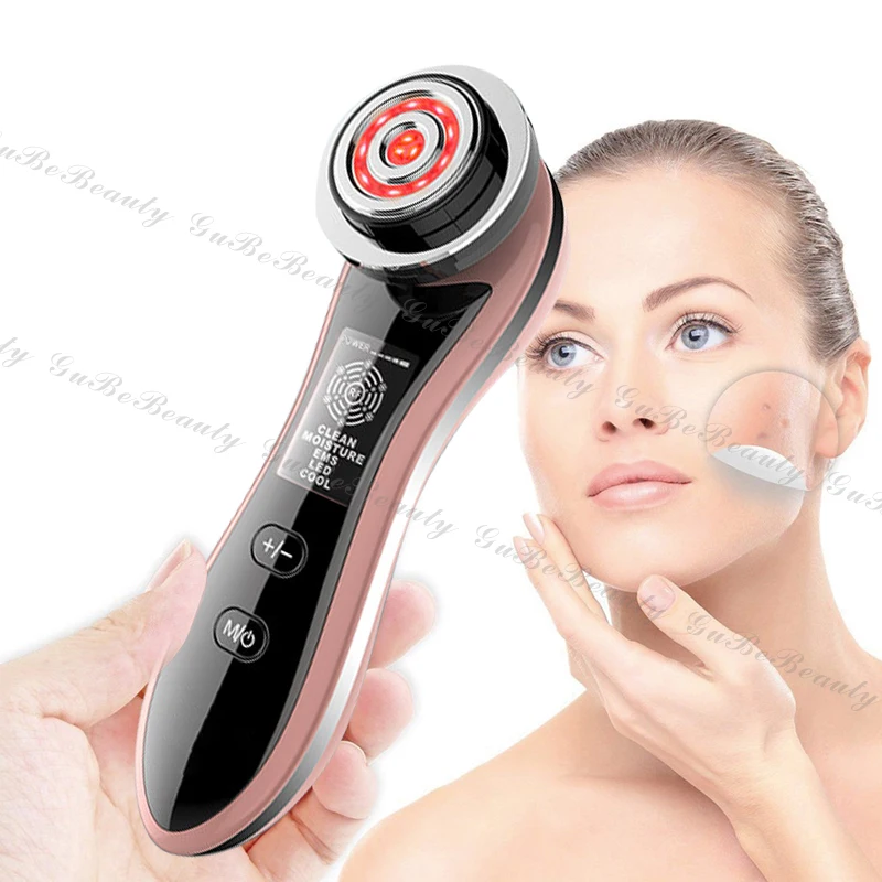 

Gubebeauty ems RF machine ultrasonic ems face Facial massager home use beauty device portable rf with FCC&CE, Customized