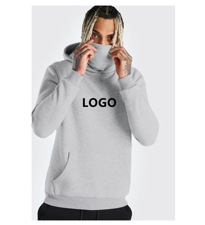 

custom logo autumn loose long sleeve sweatshirts ninja face cover masked hoodie for men