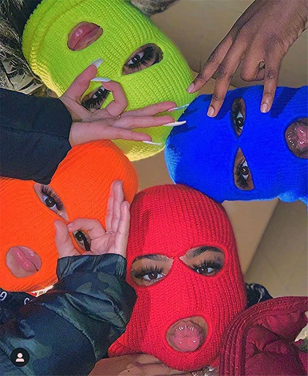 

9 colors custom logo designer balaclava mask 3 hole ski mask