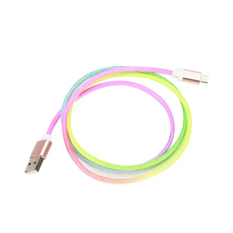 

1m/3.3ft cabletolink factory top quality Rainbow Data charge 1m USB 2.0 Type C cable, Black