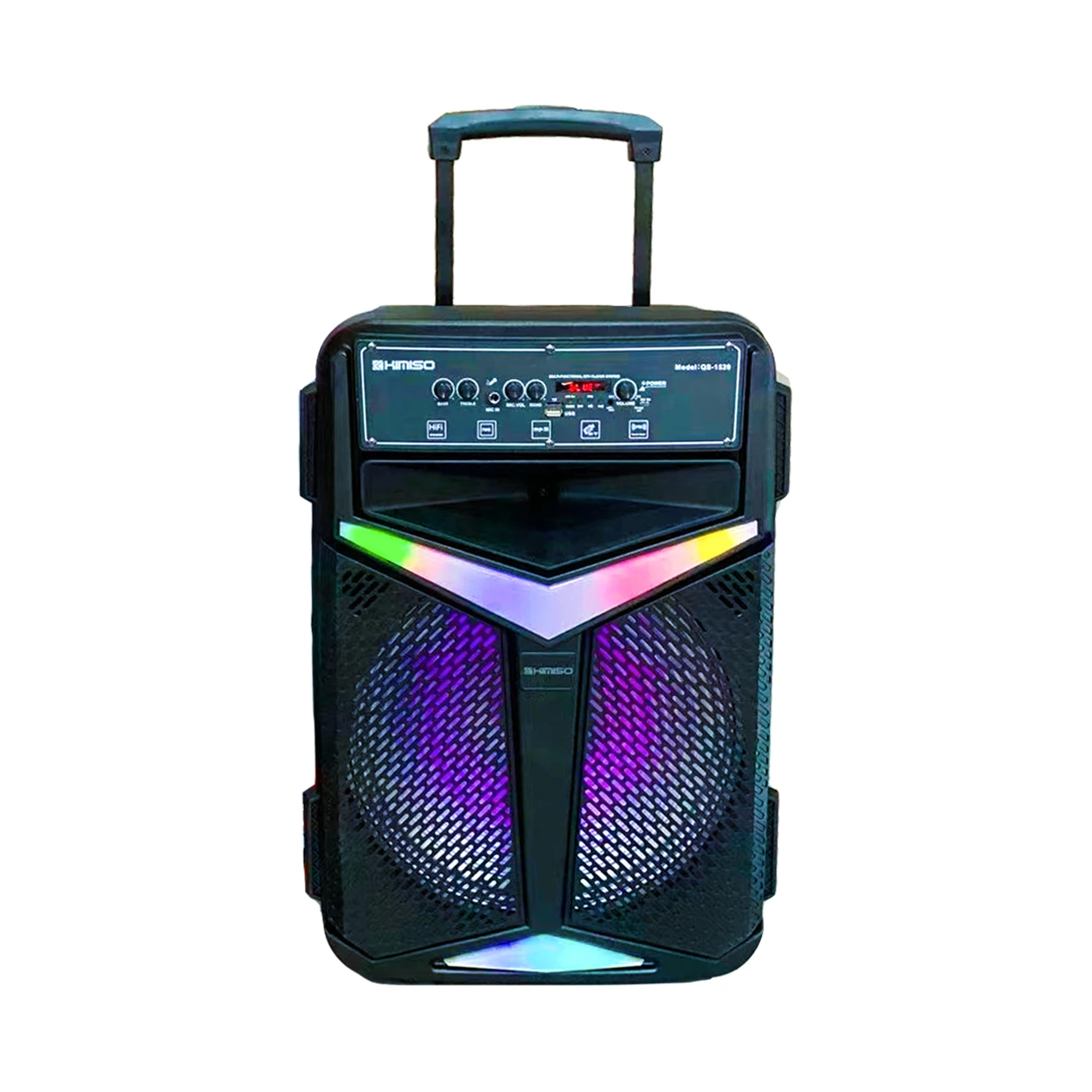 

QS-1520 New trending 15 inch + 1 inch treble high quality product portable trolley speaker with adapter