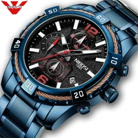 

NIBOSI Mens Watches Top Brand Luxury Chronograph Sport Watch Men's Military Waterproof Quartz Watch Male Relogio Masculino 2335