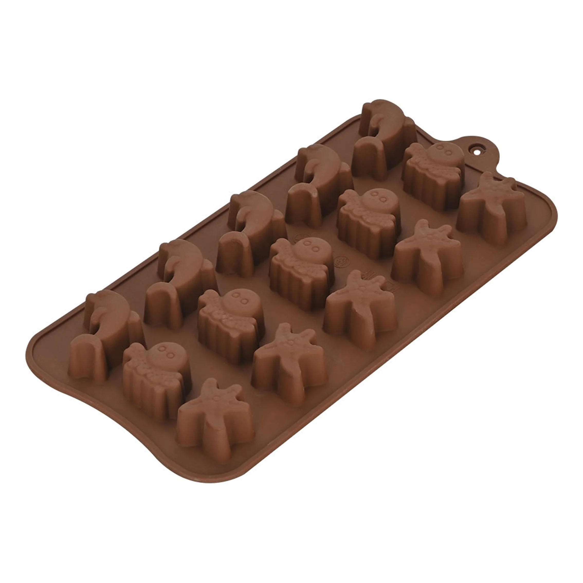 

Amazon Hot Selling 15 Cavities Food Grade Silicone Sea Animals Shapes Chocolate Molds Ice Cube Mold For Baking Cake Stands