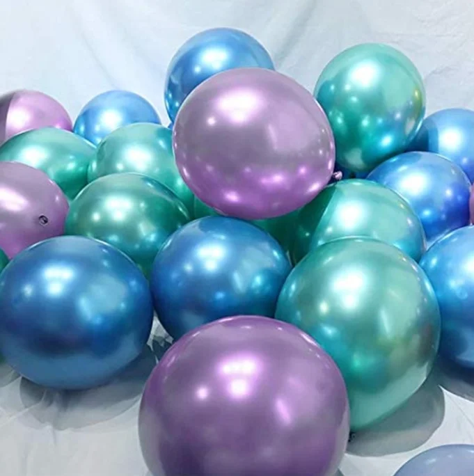 

Free Shipping  silver gold Metallic Latex Balloons Pearly Metal balloon Wedding Birthday Party Supplies, Colorful