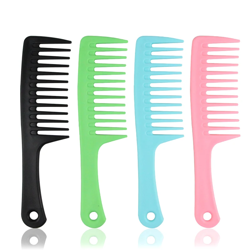 

Masterlee custom logo large colorful tooth detangle shampoo plastic curly hair comb, Customized color