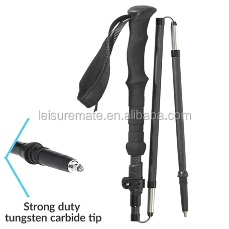 

Carbon Fiber shaft material Multi-function Alpenstock Snow Sticks Aluminum Ski Hiking Trekking pole Leki