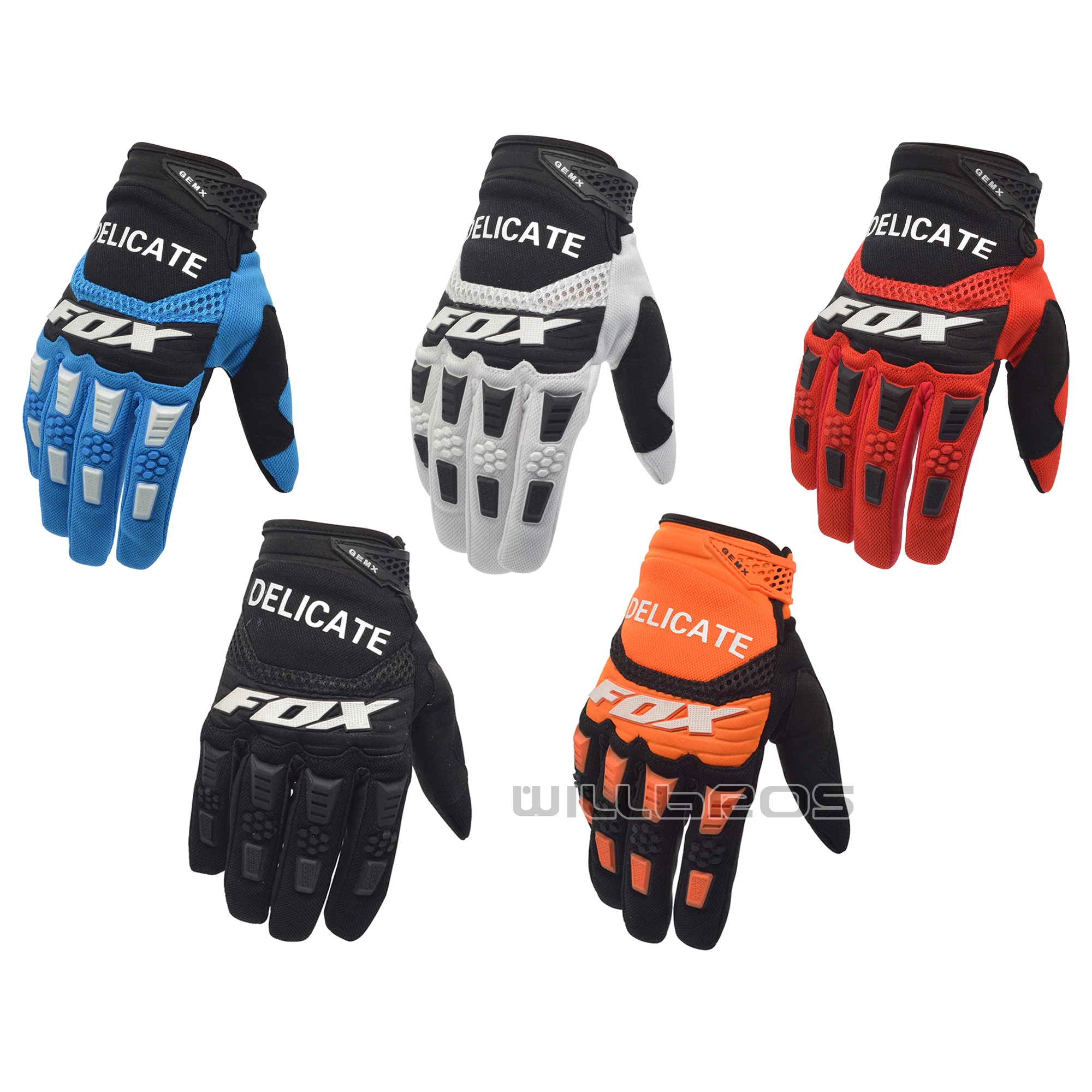 

Delicate Fox MX MTB Gloves Motocross Dirtbike MTB Off Road Downhill Racing Sports Riding Gloves