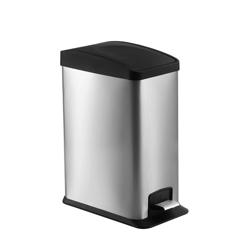 

Factory Wholesale  Stainless Steel Dustbin Trash Can Garbage Waste Bin For Indoor, Optional