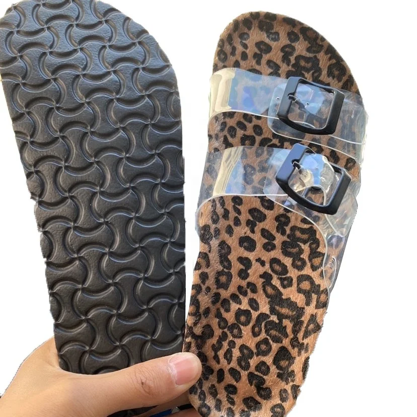 

Wholesale Summer Shoes Sunflower Leopard Print Waterproof Slip-on Sandal Women Slippers, 2 colors