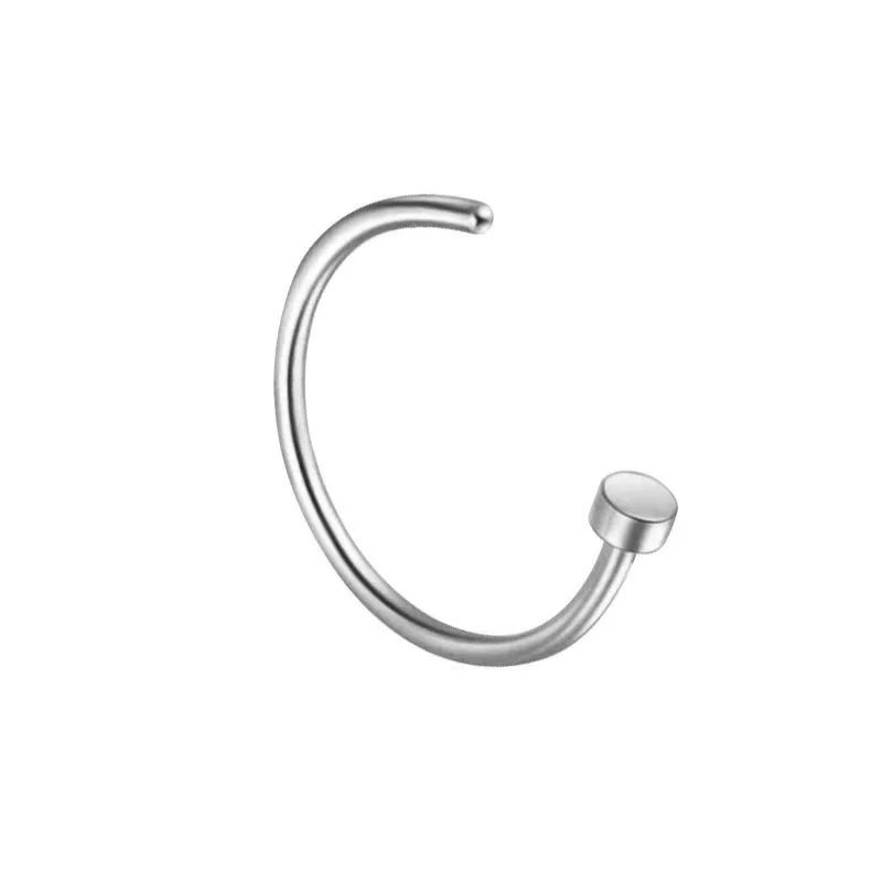 

VRIUA Stock New Medical Titanium Punk Clip on Fake Piercing Body Nose Lip Rings Unisex Nose Ring Women Septum Piercing Jewelry