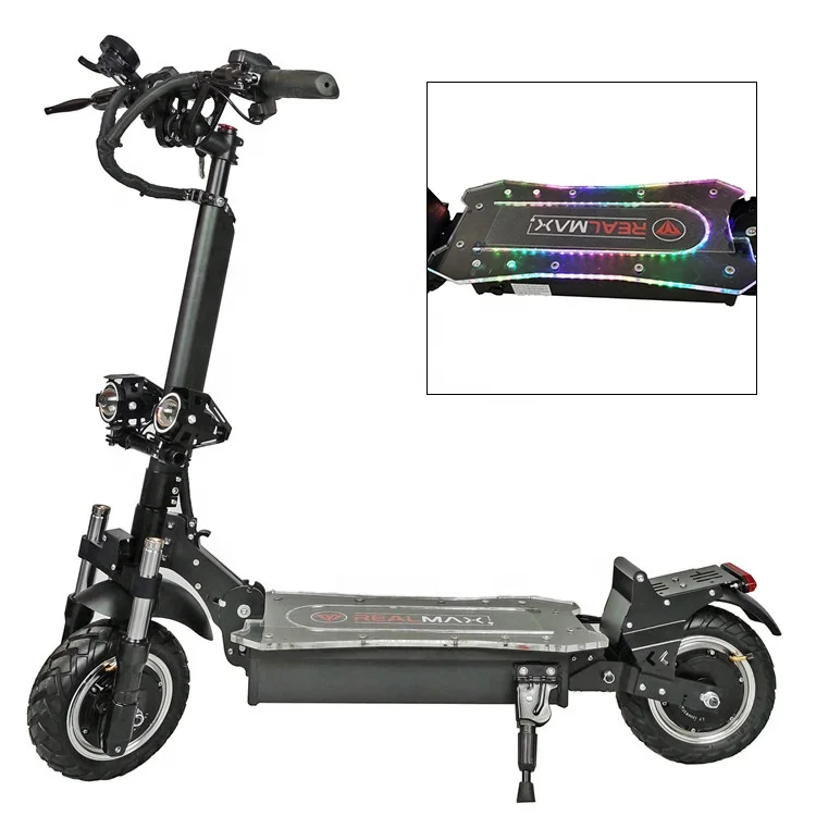 

Cheapest CE fast 3200v 52w 10inch electric scooter with seat for sale, Black