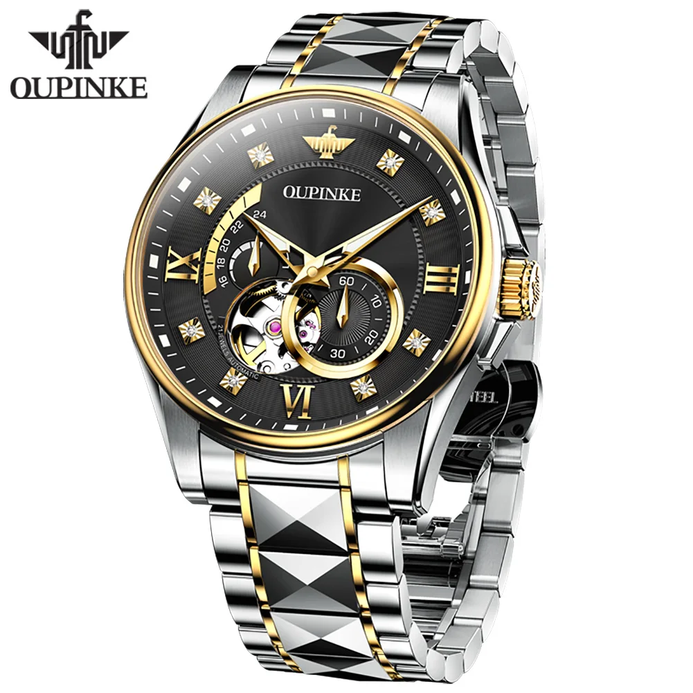 

OUPINKE 3245 Custom OEM Top Quality Luxury Brand Japanese automatic Tourbillon Mechanical watches Luminous watches for men