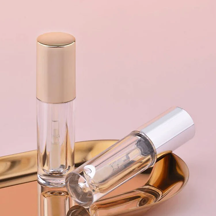 

2.5ML Empty Shiny Gold Silver Clear Thick wall Lip Gloss lip glaze Wand Tube Container Vial Bottle for cosmetic packaging