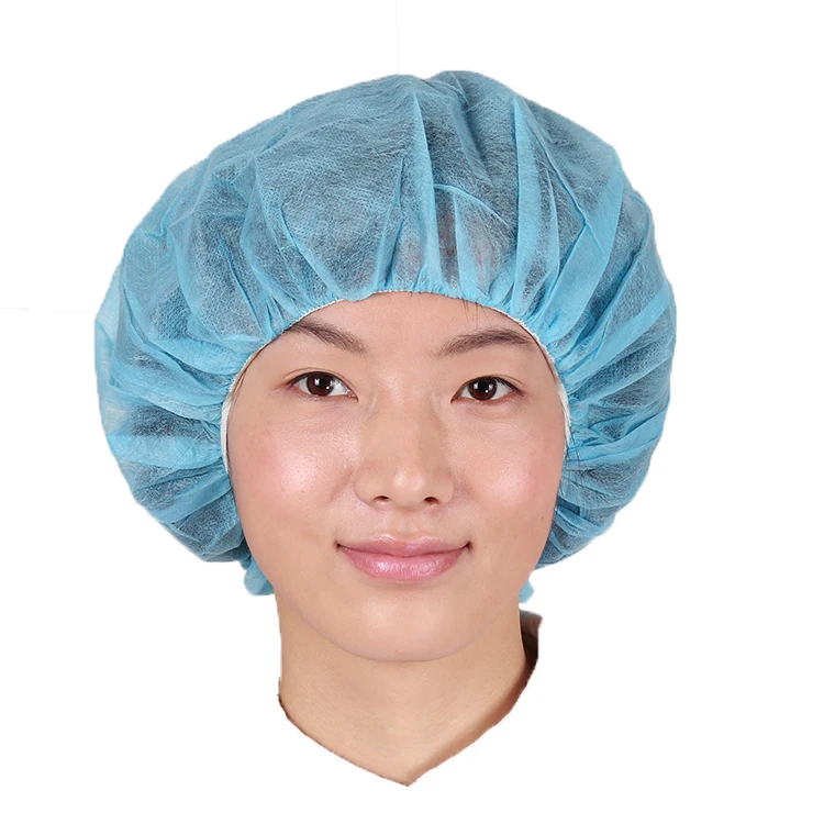 bouffant cap blue