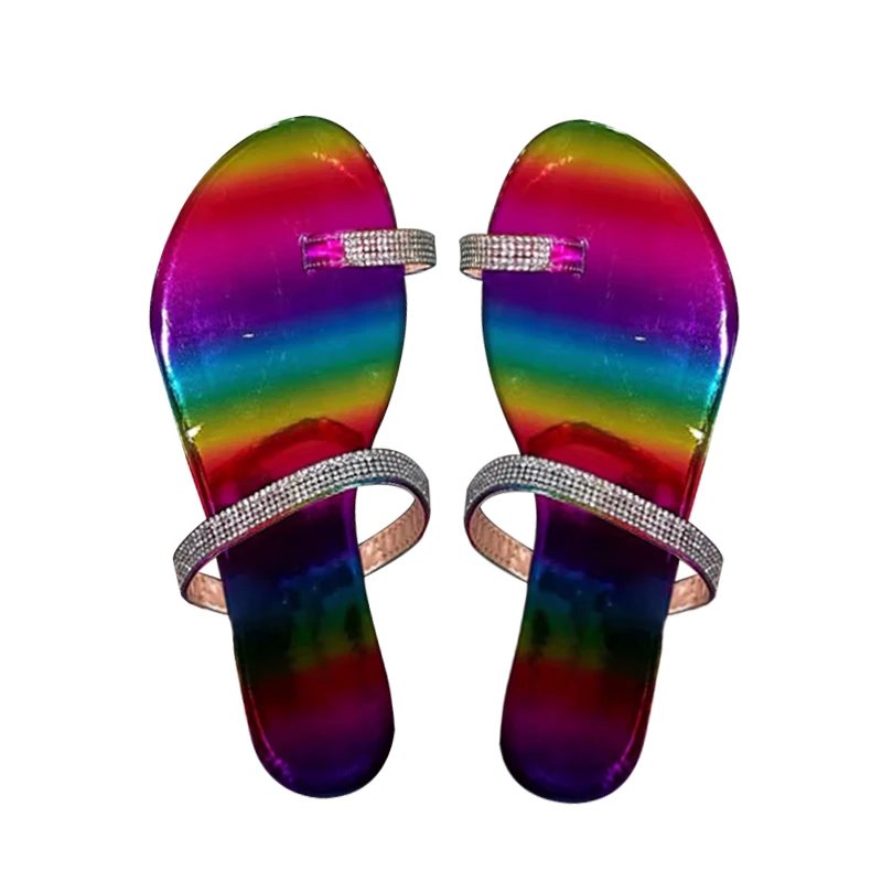 

Female Fashion Snake Diamond Designer Toe Slippers In Women Slippers