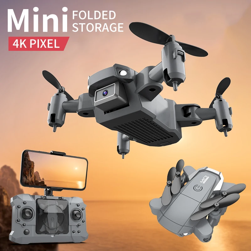 

Mini Drone with 4K Camera HD Foldable Drones Quadcopter One-Key Return FPV Follow Me RC Helicopter KY905 drones, Gray