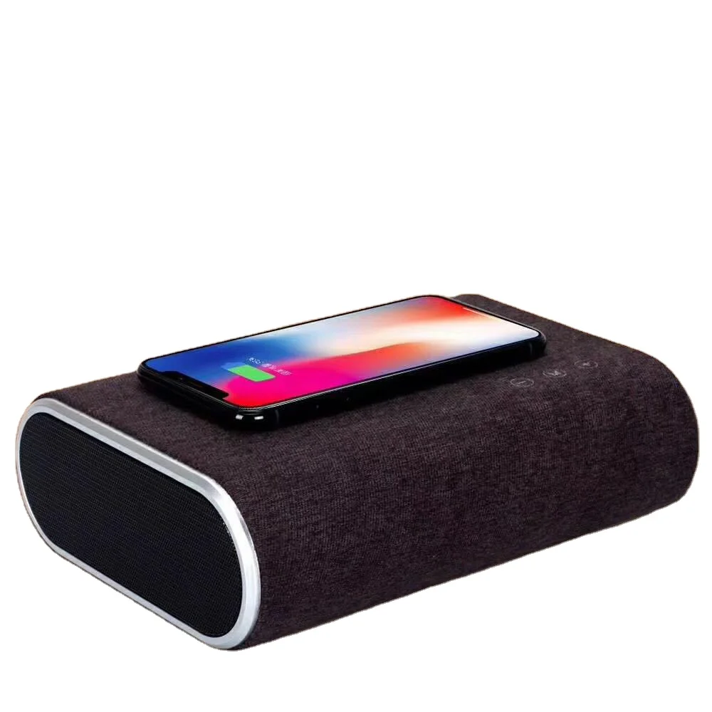 
new products Portable batteries 2 in 1 Wireless Charging charger BT Speaker for Mobile Phones 