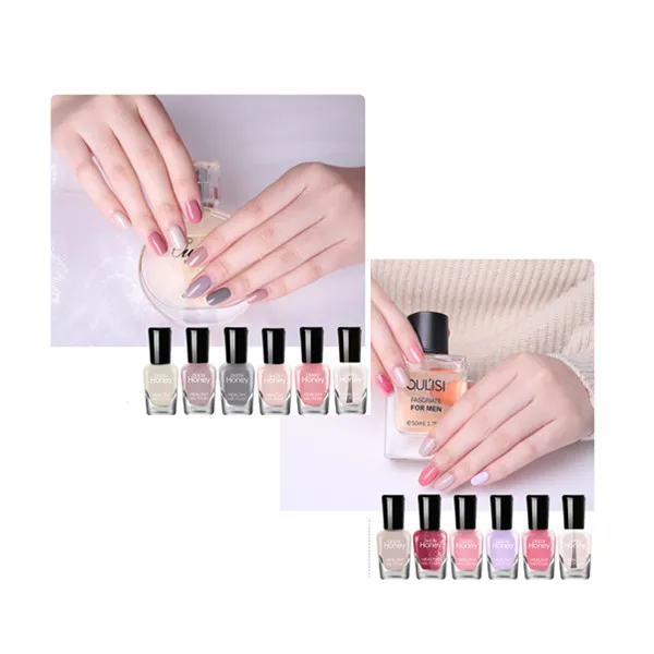 

Fashional 6PCS 5ML peel off nail polish for nail art design nail polish set boxes