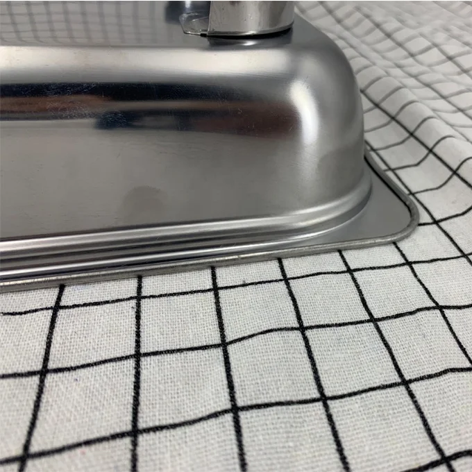 
Malaysia buffet stainless steel stove four-legged tray rectangular tray 