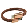 2018 Wholesale Fashionable Cell Phones Durable Usb Cable Leather Wristband Bracelets