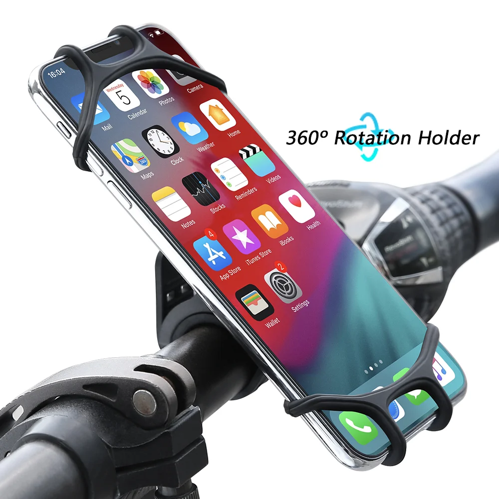 

Dropshipping FLOVEME Custom Flexible Bicycle Smartphone Holder 360 Rotation Silicone Bike Mount Mobile Phone Holder