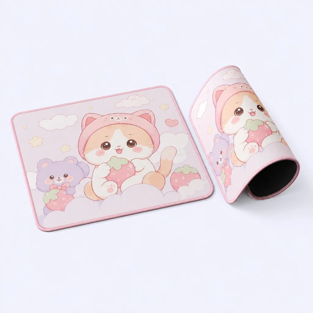 Zero-Curl Memory Elasticity Strawberry Kitty