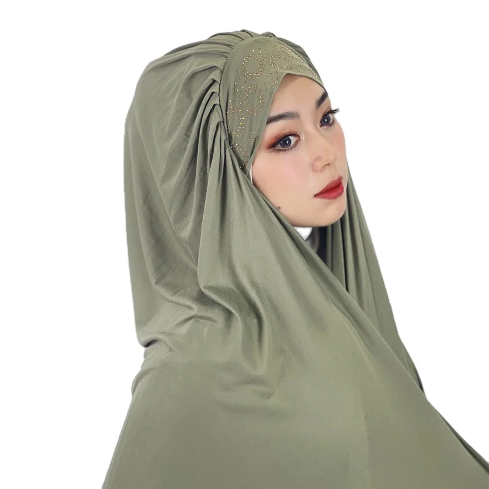 

Malaysia burkha instant jersey beading solid color muslim sequin tudung bawal scarf islamic prayer abayas hijab for women