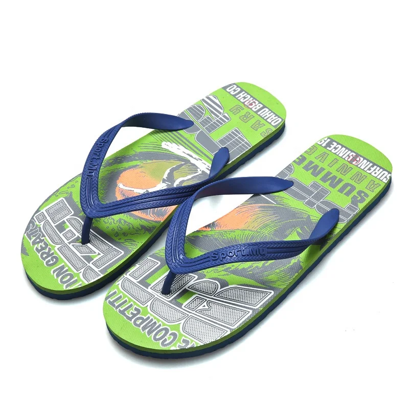 

Cheap flip flop pe slides slipper sandals summer beach slippers printed for men flip flops manufacturer, Customized color