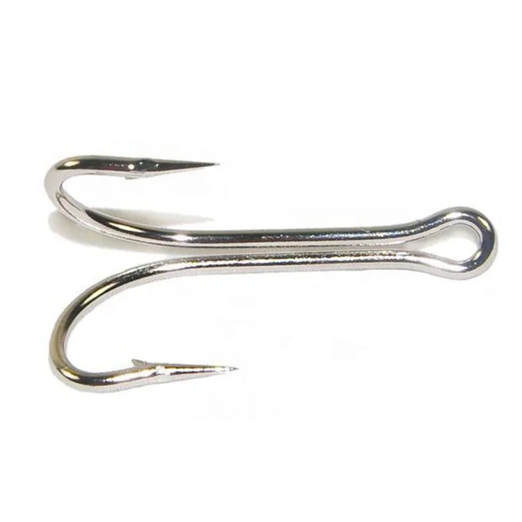 

High Stainless Steel Frog Lure Duple Fish Hook double hook fishing, Silvery ,black