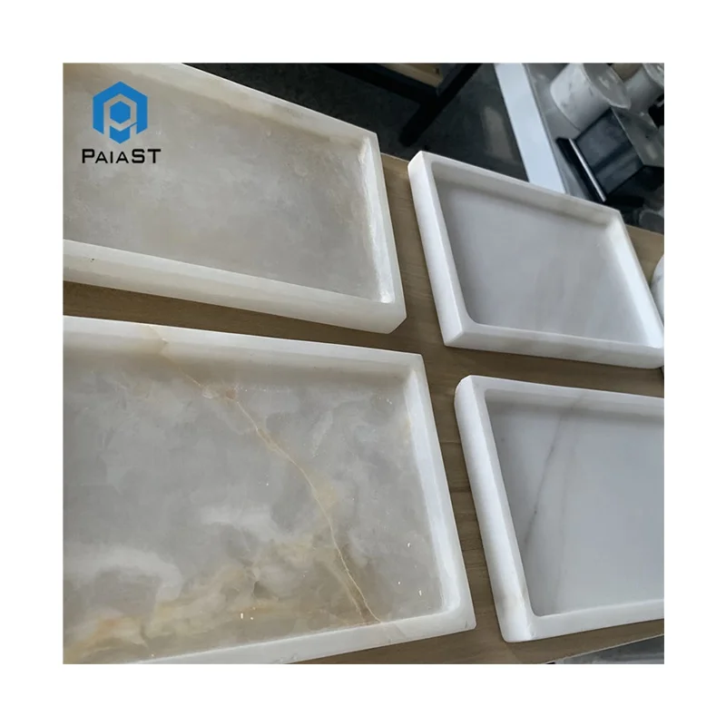 

Hot selling Custom high quality white marble square plate