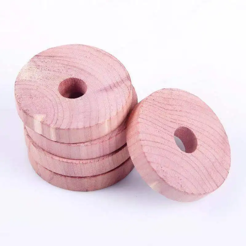 
High Quality Cedar Rings Anti Moth Away Repellent for Closets and Drawers Natural Round Cedar Wood Hanger Rings block  (62223768539)