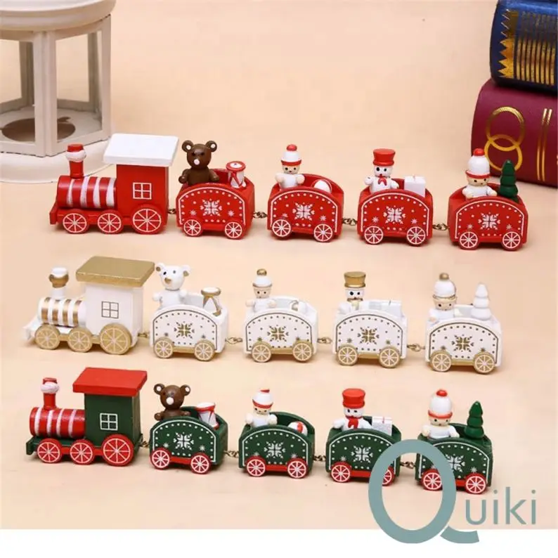 

For Christmas Decoration DIY Kids Wooden Toys Train