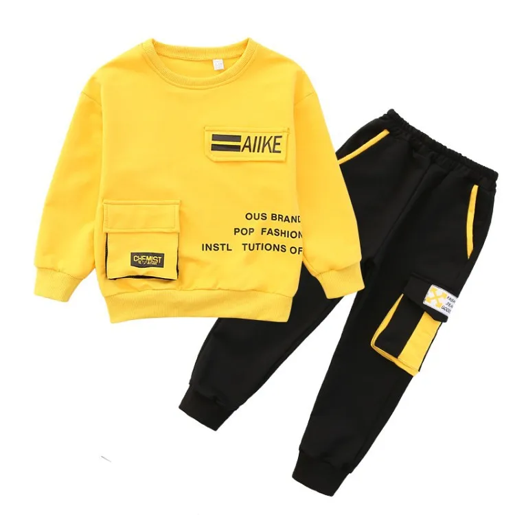 2019 Trending Products Export Autumn Children Kids Boys Clothing Sport Sweat Suits Of Low Price