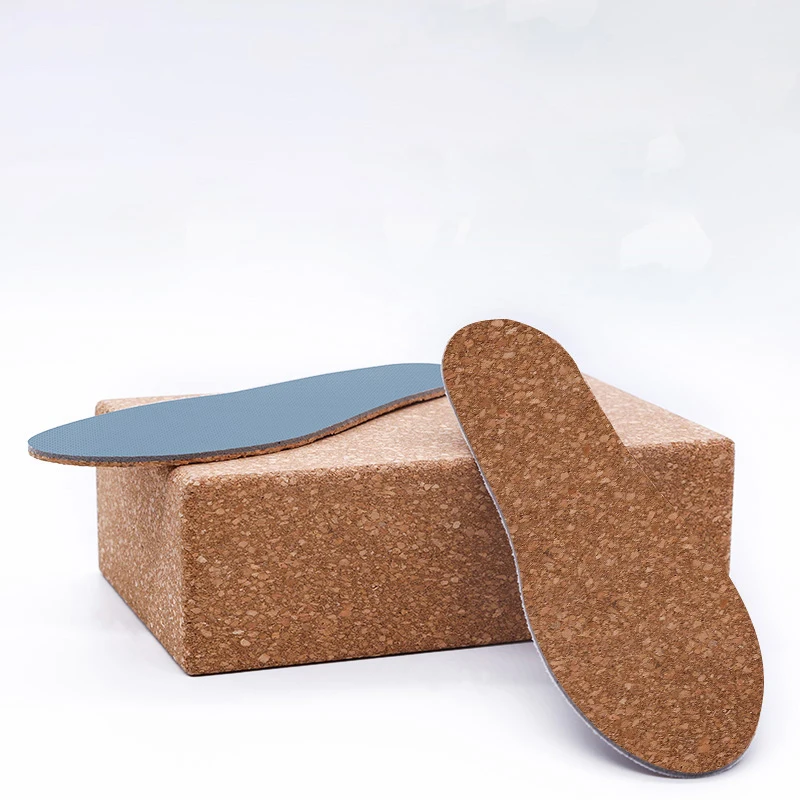 

Factory direct sales foot pads for flat foot Wholesale Eco-friendly Breathable standard printing design Cork Insoles, Customized