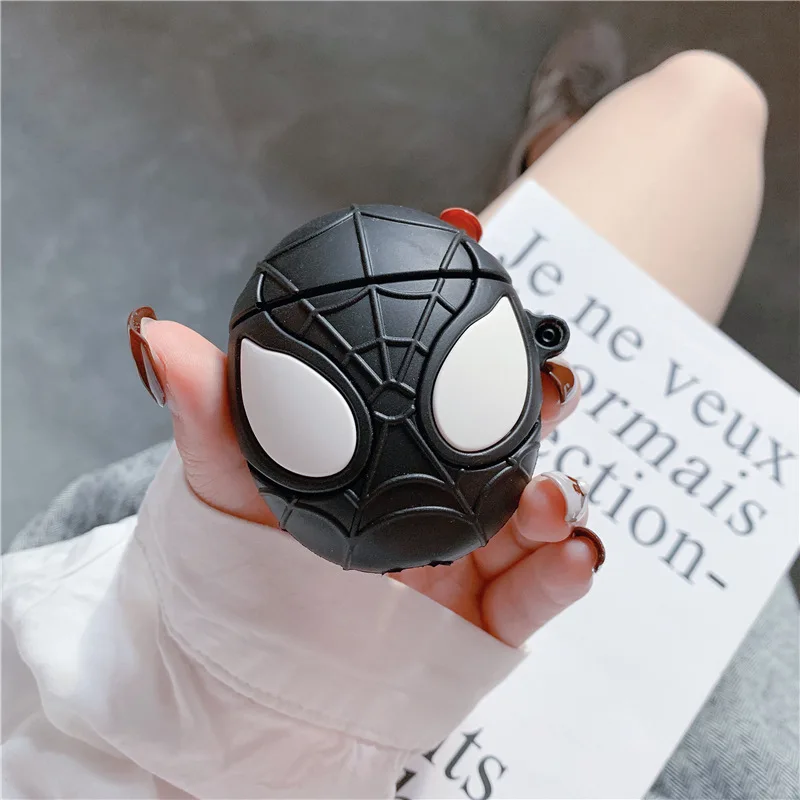 For Airpods 2 Case Cute Cartoon Spider Man Earphone Case For Apple Airpods  Soft Ne Protect Cover Earbuds Funda - Buy For Airpods 2 Case,Earphone Case  For Apple Airpods,For Airpods Earbuds Product