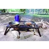 Portable foldable compact open fire grill rack outdoor camping fire pit BBQ grill