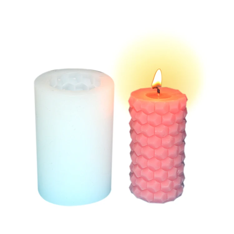 

Food Grade Customize DIY Rubber Candle Making Silicone Molds, Blue