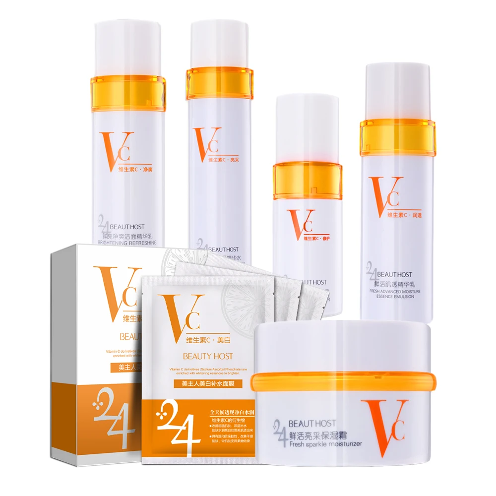 

Vitamin C Skin Care Set Organic Private Label VC Whitening Lotion Set