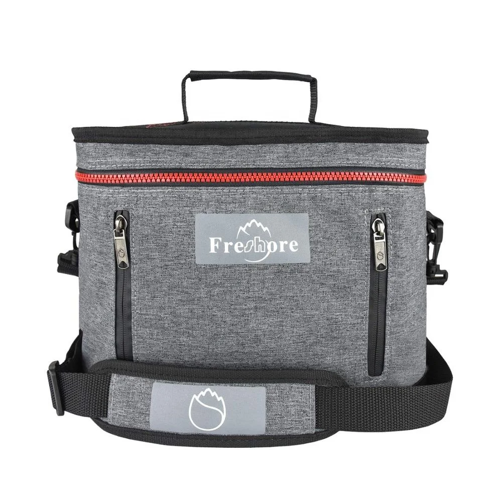 

Water-Resistant Insulated Reusable Cooler Bag Lunch Box Tote Carrier Bag for Work with Detachable Shoulder Strap Gray, Customized color