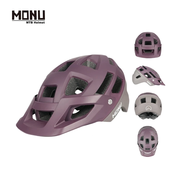 

MONU MTB Cycling Helmet OFF-ROAD Mountain Road Bike Helmet With Visor Outdoor Riding Protective Helmet Casco, 4 colors