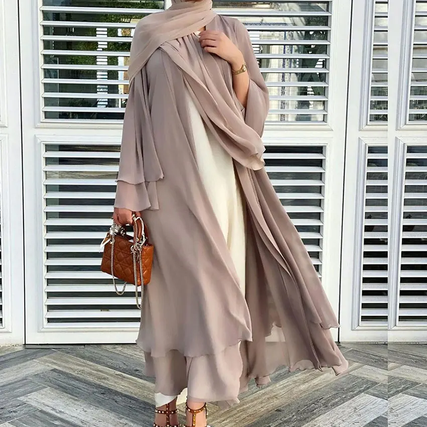 

Luxury High Waist Musulman 2021 longue Robe Hijab Islamic Clothing Ethnic Clothing Femmes Robes Femme Abaya