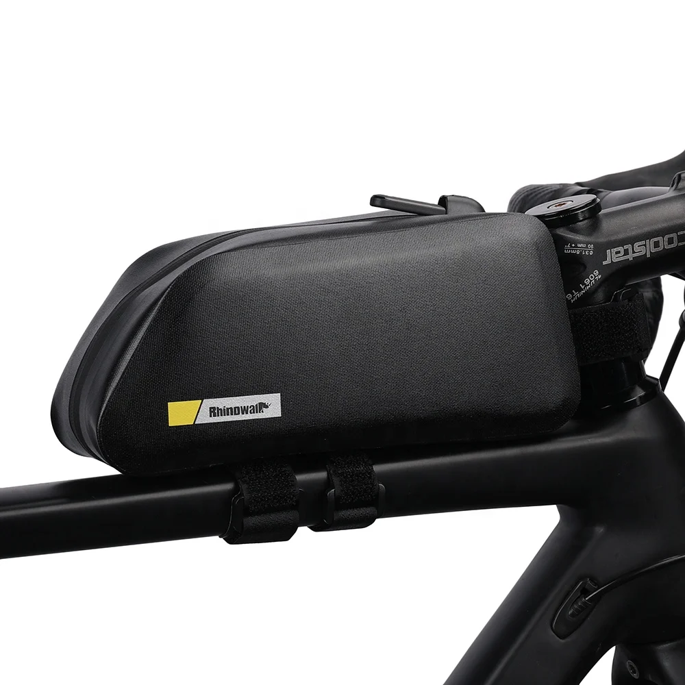 

Rhinowalk 1.3L MTB Bicycle Top Tube Bags Waterproof Bike Cycling Frame Upper Pipe Dry Bag Pouch with Eco Material, Black