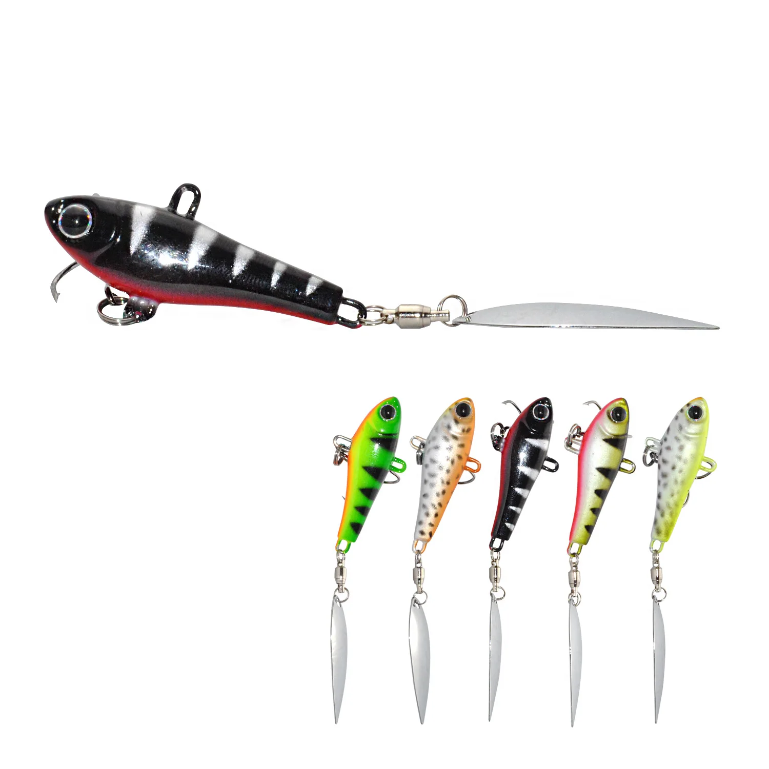 

HAWKLURE spoon spinner hard baits 45mm 20g metal lead jig vib lure Swimbait fishing Tackle, 5 colors