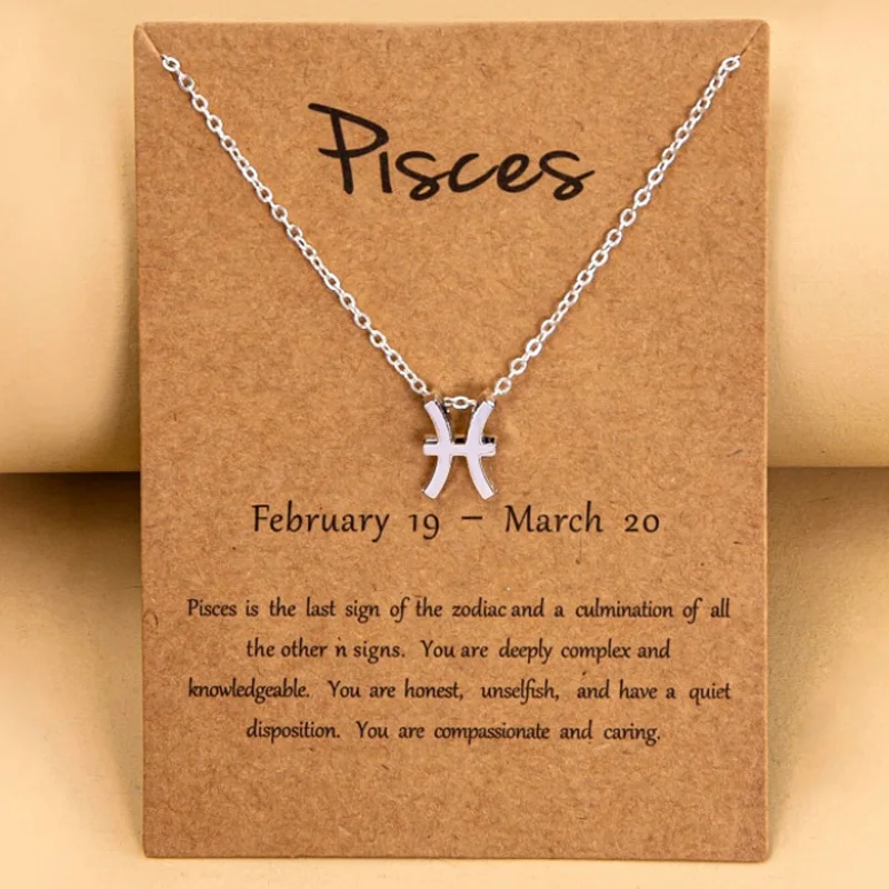 

Female Elegant Star Zodiac Sign 12 Constelations Necklaces Pendants Charm, Silver,gold