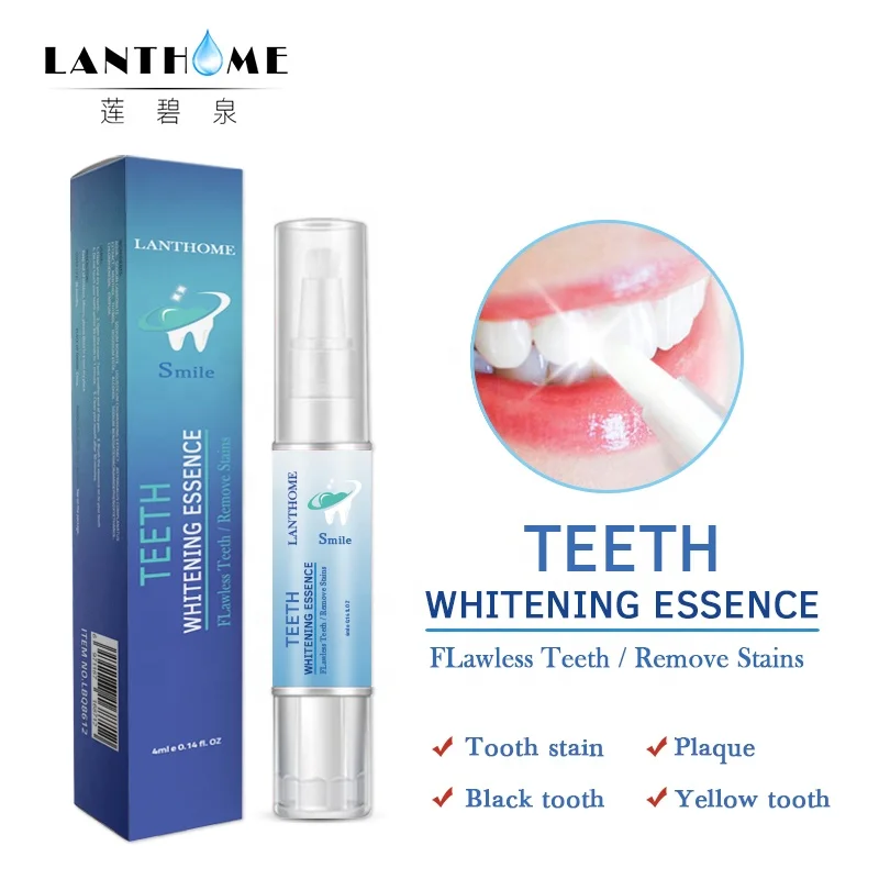 

Lanthome Organic Teeth Whitening Essence Pen Effective Remove Stains Plaque Teeth Cleaning Essence, As picture